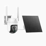 SCN300 - 4G LTE Cellular Wireless Outdoor Security Camera, Battery & Solar Powered, 3MP Dual Light Night Vision, 355° Pan & 90° Tilt, Two-Way Audio, SIM & Micro SD Card (32 GB) Included, Cloud & Max. 128 GB Local Storage