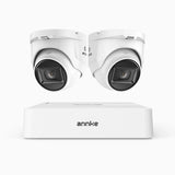 ANNKE 1080p Outdoor Wired Security CCTV System, 8 Channel DVR + 2 X Cameras, 3.6 MM Lens, Smart DVR with Human & Vehicle Detection, 66 ft Infrared Night Vision, 4-in-1 Output Signal, IP67