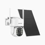 WB400 - 4MP Wireless Outdoor Battery Security Camera, 2.4G & 5.8G Dual-Band WiFi, Motion Detection, Two-Way Audio, 9000mAh Rechargeable Battery & Solar Powered, 270° Pan & 90° Tilt, Cloud & Max. 256 GB Local Storage, Works with Alexa