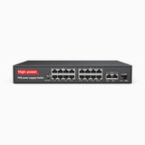 16-Port Fast Ethernet PoE Switch with Metal Casing, Desktop or Wall Mount