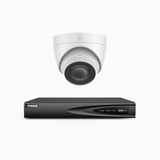 H500 - 3K 4 Channel 1 Camera PoE Security System, EXIR 2.0 Night Vision, Built-in Mic & SD Card Slot, RTSP Supported ,IP67 Waterproof, RTSP Supported