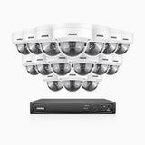 H800 - 4K 16 Channel 16 Cameras PoE Security System, Built-in Microphone, Human & Vehicle Detection, Color & IR Night Vision, RTSP Supported