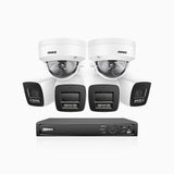 H800 - 4K 16 Channel PoE Security System with 4 Bullet & 2 Dome (IK10) Cameras, Vandal-Resistant, Human & Vehicle Detection, Color & IR Night Vision, Built-in Mic, RTSP Supported