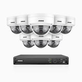 H800 - 4K 8 Channel 8 Cameras PoE Security System, Human & Vehicle Detection, Built-in Micphone, Color & IR Night Vision, RTSP Supported