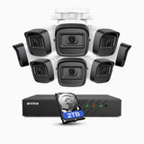 ANNKE Outdoor PoE Security System, 8CH H.265+ NVR and 8 X 2K 3MP IP Camera, EXIR 2.0 Night Vision, Motion Detection, H.265+, IP67 Waterproof, 2TB Hard Drive