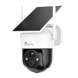 4G LTE Cellular Solar Security Camera Wireless Outdoor, 2K Camera No WiFi Needed with SIM Card, 360° Full View, PIR Motion Detection & Siren, 2-Way Audio, Colour Night Vision, IP66 Waterproof