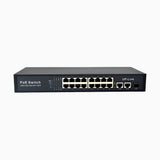 16-Port Fast Ethernet PoE Switch with Metal Casing, Desktop or Wall Mount