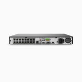 NRP1612 - 12MP 16 Channel H.265+ PoE NVR, Max 160 Mbps Outgoing Bandwidth, 2CH 12MP Decoding Capability, Supports IPC with Human & Vehicle, Perimeter Detection, Dual Hard Drive Bays
